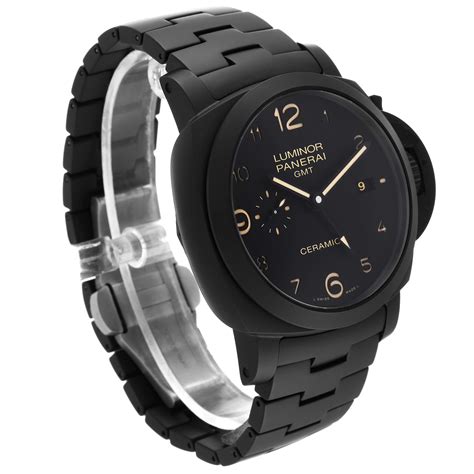 Panerai Tuttonero Luminor GMT Ceramic Mens Watch 